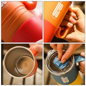 Taza de Café de Doble Pared, Moderna y Atractiva, 6 Colores, 3 Opciones de Tapa, Botella de Agua para el Gimnasio, para el Verano - Product Image 4