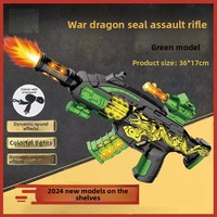 Jouet électrique pour enfants pistolet d'assaut pistolet jouet garçons musique télescopique son et lumière huit tons Vibration mitraillette