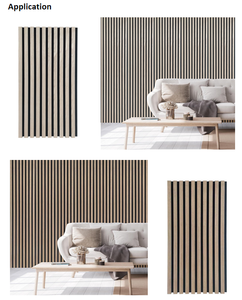 KAIYUAN Panneau de lattes acoustiques Panneau mural de décoration 3D pour villa bar <span class=keywords><strong>placage</strong></span> naturel différent des autres placages - Product Image 5