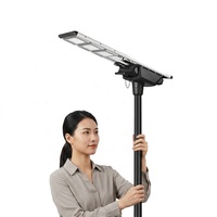 Lampe solaire de rue tout-en-un IK10 avec capteur PIR 100 watts, IP66, batterie LiFePO4, contrôleur MPPT, étanche, pour extérieur