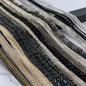 En gros Hot Fix Cristal Strass Ruban Frange Coupe Hotfix Fer sur Strass Diamant Pierre Bande de Garniture par la Cour - Product Image 6