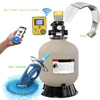 AIBO WIFI Filtre à sable à contre-lavage automatique pour piscine Filtre à sable à montage supérieur et à montage latéral