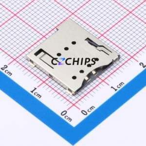 HX MICRO SIM 6+1P H1.5 SIM Card Connector SMD Connector Self-Return Type Micro SIM Card Card Holder 1.5mm - Product Image 1