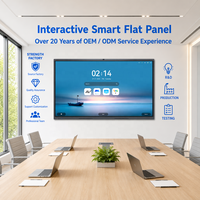 Interaktives Smart Whiteboard 65/75/86/98/110 Zoll Ultra HD 4K LED Flachbildschirm All-in-One Display 48MP Kamera 50-Punkt-Touchscreen
