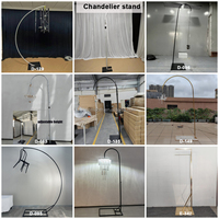 Support de lustre en fer forgé semi-circulaire SMS Tall Crystal pour arche de mariage et événements festifs