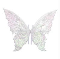 Ailes de papillon surdimensionnées irisées, nouvelle collection 2025, impression dorée scintillante, ailes d'ange pour une photographie éblouissante