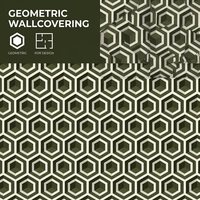 Papier peint géométrique hexagonal 3D personnalisé en gros, écologique, non tissé, revêtement mural vert, papier mural à illusion optique