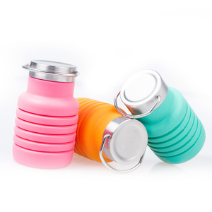 Botella de Agua de Silicona Plegable y Retráctil de 550 ml, Libre de BPA, para Café, Viajes, Deportes y Actividades al Aire Libre - Product Image 3