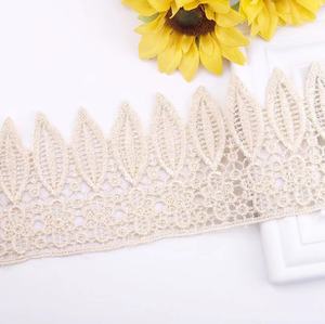 Dentelle en polyester <span class=keywords><strong>soluble</strong></span> à l'eau, motif feuille colorée, 9,5 cm, pour la décoration de vêtements, robes et foulards DIY - Product Image 6