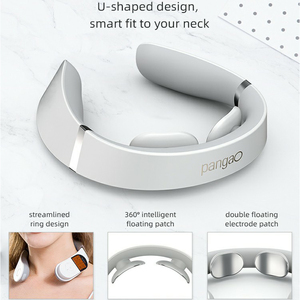 Venta al por mayor inteligente portátil <span class=keywords><strong>TENS</strong></span> pulso terapia de calentamiento en forma de U cuello masajeador collar con control remoto - Product Image 6