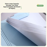Porte-documents A4 pliable avec pince verticale, organiseur de fichiers pour bureau et étudiants