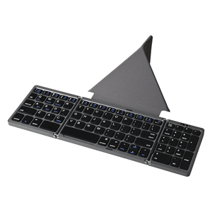 Three-fold BT <b>keyboard</b> with numeric keys portable <b>mini</b> <b>keyboard</b> for mobile phones tablets universal folding <b>keyboard</b> - Product Image 1