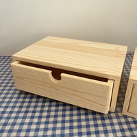 Support d'ordinateur de bureau en bois massif, type sur pied, tiroir à un seul niveau, petit meuble de rangement, boîte de rangement rectangulaire pour la maison