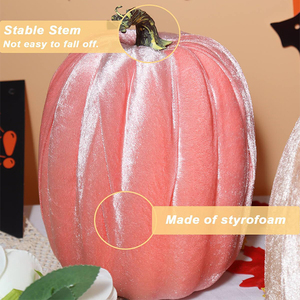 U200 <strong>Large</strong> Artificial Velvet <strong>Pumpkins</strong> Perfect for Halloween Decor Thanksgiving Table Decor Velvet <strong>Pumpkin</strong> Home Decoration - Product Image 3
