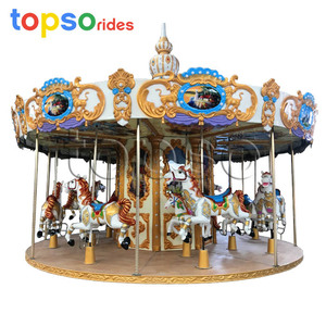 Pas cher <span class=keywords><strong>Prix</strong></span> Luxe Divertissement Extérieur 16 Sièges Équipement <span class=keywords><strong>De</strong></span> Parc <span class=keywords><strong>D</strong></span>'attraction Carrousel Cheval Joyeux Aller Rond Carrousel À Vendre - Product Image 2