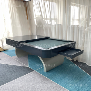 Table de <span class=keywords><strong>billard</strong></span> moderne et luxueuse avec dessus de salle à manger et tiroirs Table de <span class=keywords><strong>billard</strong></span> de style villa de 8 pieds et 9 pieds avec chaises et bancs - Product Image 3