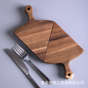 Ensemble de plateaux de service en bois, couleur unie, pour petit-déjeuner, pâtes, gâteaux, usage hôtelier - Product Image 5