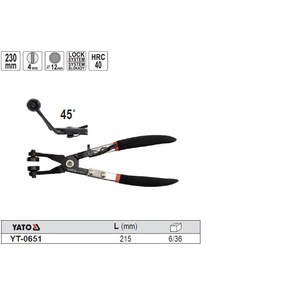 Alicates para Abrazaderas de Tubería Yato de 230 mm con Sistema de Bloqueo, Grado Industrial - Product Image 3