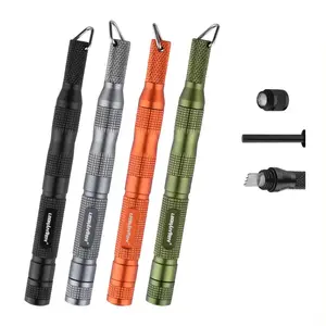 Wholesale Outdoor Emergency Magnesium Fire Starter Flint With Compass And Lighter Pieces Gift Box Packing
