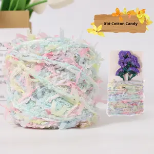 Boule <span class=keywords><strong>de</strong></span> <span class=keywords><strong>laine</strong></span> <span class=keywords><strong>dégradée</strong></span> mélangée à la main Crochet grand cercle segment <span class=keywords><strong>de</strong></span> fil épais teint fantaisie bricolage fil mélangé <span class=keywords><strong>laine</strong></span> à la main - Product Image 6