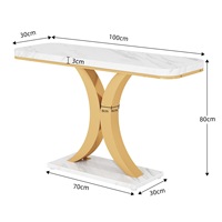 Table d'entrée, armoire de style luxueux, console étroite aspect ardoise, design moderne minimaliste haut de gamme, entrées d'hôtel