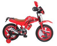 Vélo pour enfants modèle moto 12'' 14'' 16'' avec pédales intelligentes et système de frein à étrier à vitesse unique pour les enfants de 2 à 7 ans