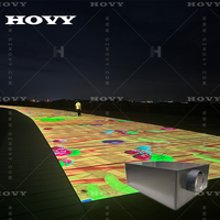 Projecteur holographique de sol immersif en 3D pour l'extérieur, écran LCD, haut-parleur intégré, design portable pour projection interactive