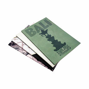 Cahier écologique à couverture souple en papier offset, reliure à chevalet, avec design personnalisé pour les notes d'étude - Product Image 3