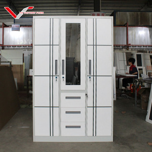 Armoire en acier bon marché pour chambre à coucher <span class=keywords><strong>avec</strong></span> <span class=keywords><strong>serrure</strong></span> et clé, casier métallique imprimé - Product Image 3