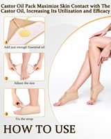 Attelle ajustable pour les pieds avec compresse d'huile de ricin, réutilisable, pour la cheville, enveloppement pour les pieds à l'huile de ricin biologique