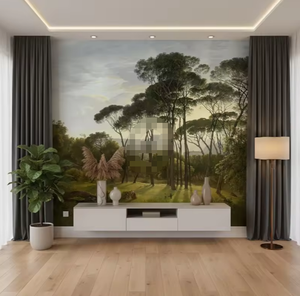 Fondos DE PANTALLA DE PAISAJE jardines forestales salidas césped de árboles altos de estilo europeo Retro - Product Image 3
