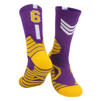 Vente en gros d'usine Chaussettes unisexes de basket-ball Automne Hiver Absorbant la sueur Chaussettes confortables personnalisées avec logo personnalisé pour hommes et femmes