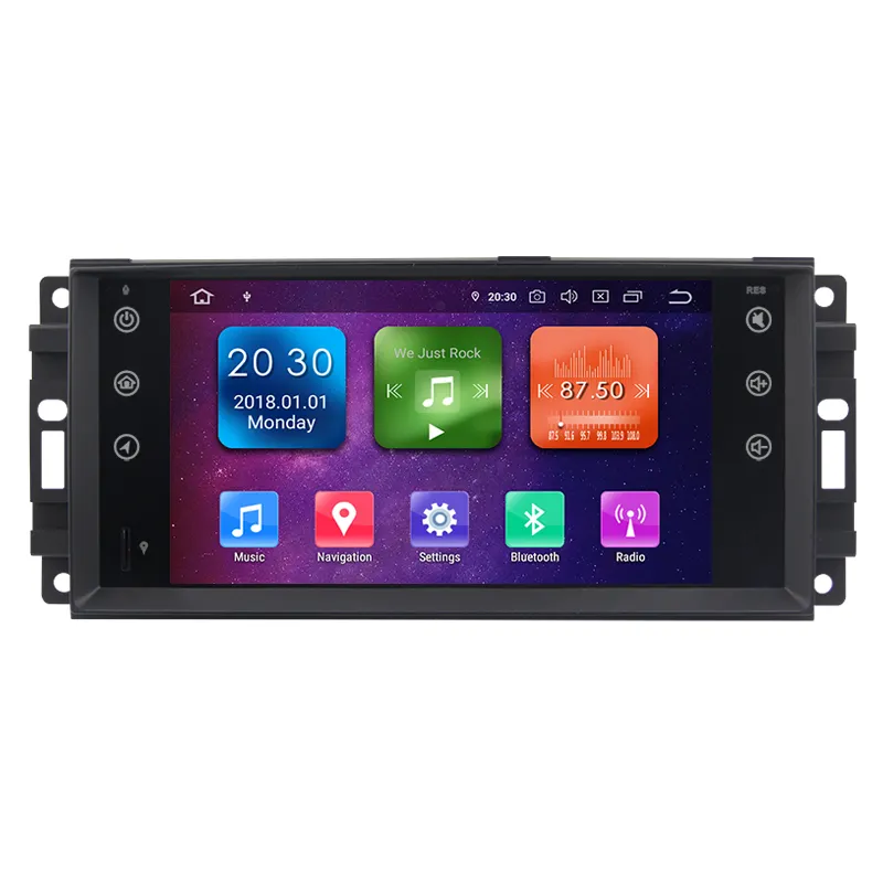 Dàn Âm Thanh Nổi Cho Xe Hơi 7''android10.0 4 + 64G Dành Cho Xe JEEP Wrangler/La Bàn/Chỉ Huy/Grand Cherokee Dodge Journey Chrysler 300C 2008-2011