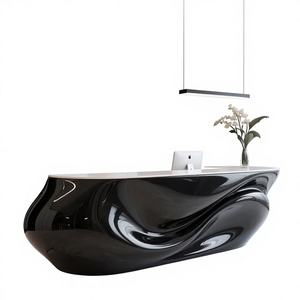 Mostrador de Recepción Moderno Impreso en 3D Personalizado, de una Sola Pieza con Contornos Suaves para Edificios de Oficinas, Hoteles y Vestíbulos de Centros Comerciales - Product Image 1