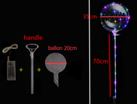 Ballons Bobo en forme de boule pour décoration de mariage, dispositif lumineux, réutilisable, avec bande Led