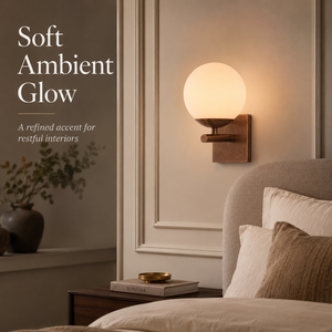 Luxury Modern Opal Glass Globe Indoor <b>Wall</b> Light Antique Brass <b>Wall</b> <b>Sconce</b> for Bedroom Bathroom Hallway Hotel Interior Lighting - Product Image 5