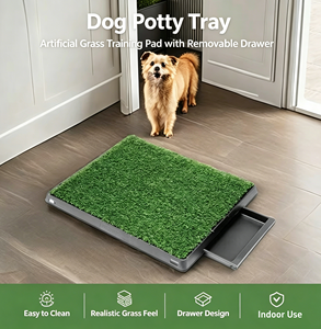 Bandeja Sanitaria de 3 Capas <span class=keywords><strong>para</strong></span> <span class=keywords><strong>Perros</strong></span>, Alfombrilla de Entrenamiento <span class=keywords><strong>para</strong></span> Cachorros, Tapete de Plástico con Césped Artificial <span class=keywords><strong>para</strong></span> el Aseo de tu Perro en Interiores - Product Image 1