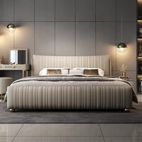 <strong>Hot</strong> <strong>Selling</strong> Wholesale Modern New Simple Luxury Style <strong>Beds</strong> Queen King <strong>Full</strong> <strong>Size</strong> Upholstered <strong>Bed</strong> Wooden <strong>Frame</strong> for Home Apartment