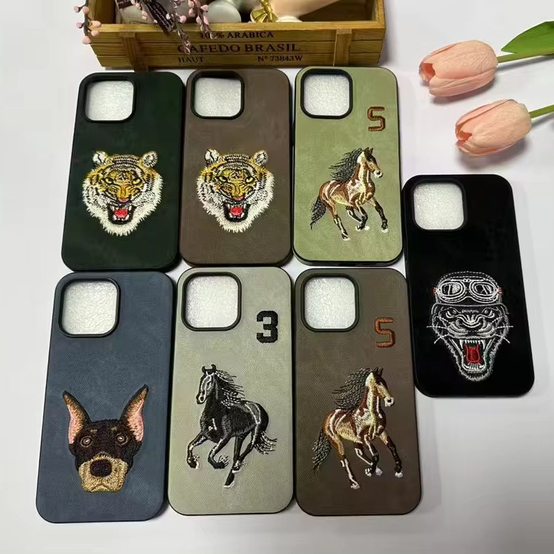 Stitch Design Embroidery Phone Case 3D Animal Style