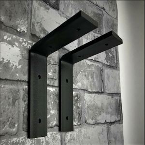 WEKIS Wholesale Price Industrial L Shape Single-Side Floating Shelf Wall <b>Brackets</b> Steel <b>Black</b> Powder Coated 150lbs Capacity - Product Image 5