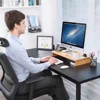 Support de cou, organisateur de bureau, étagère de bureau pour écran d'ordinateur LCD, support de clavier, boîte de rangement, étagère de rangement