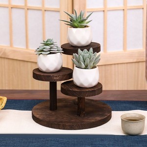 Chinese Style Solid Wood Display Shelf Three Tier Desk <b>Teacup</b> Holder For Tea Set And Decorative Items - Product Image 3