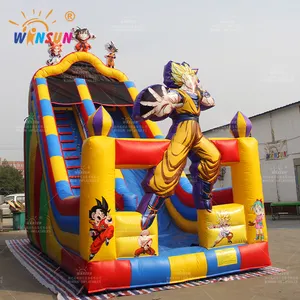 Hot selling Inflatable Dry Children Slide dragon balloon cartoon themed slides inflatable comic slide for sale