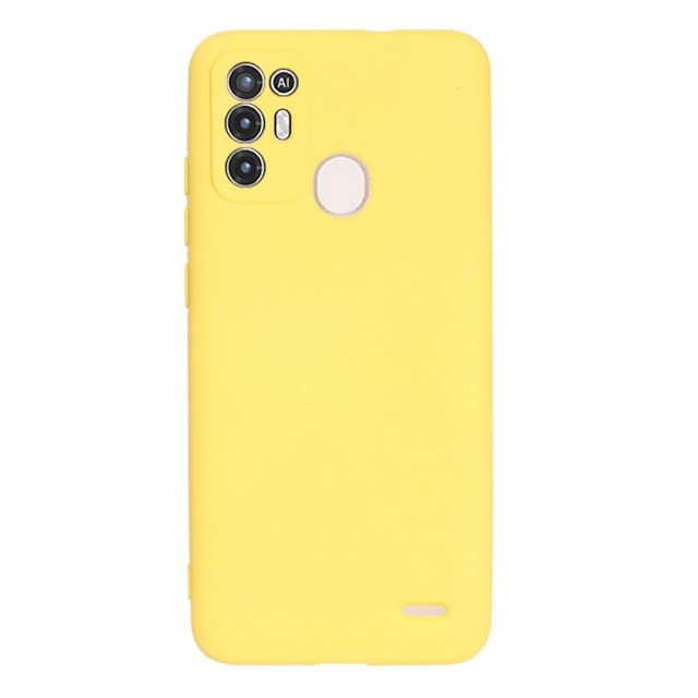 Wholesale with Strap Liquid Silicone Phone Case Soft Fiber for ZTE Blade A52 Cell Phone Cases