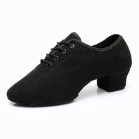 3.5cm noir chaussures de danse latine semelle en daim femmes danse latine rue tango bottes pour hommes