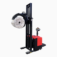 Chariot élévateur transpalette électrique 1T 2T 4m 6m avec pince à palettes, batterie lithium-ion, pneus pneumatiques, fourche 1220mm
