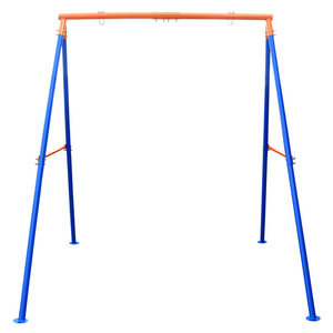 Columpio de exterior con estructura de hierro, capacidad de carga de 200 kg, equipo de juegos de una plaza para parques, hogares y patios. - Product Image 2