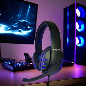 Paquete <span class=keywords><strong>de</strong></span> 10 Auriculares con Cable Getgold, Luz Roja/Azul, Micrófono Dinámico Cómodo para Videojuegos, Teléfono Móvil Moderno - Product Image 5