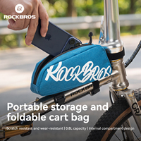 ROCKBROS 30120126 Tas Sepeda Lipat untuk Rangka Atas 0.8L Bahan Poliester Anti Gores dengan 3 Tali Velcro