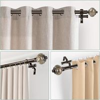 Tringles à Rideaux Doubles Robustes avec Embouts Marbrés Tringles Télescopiques pour Fenêtres de Salon Accessoires de Rideaux